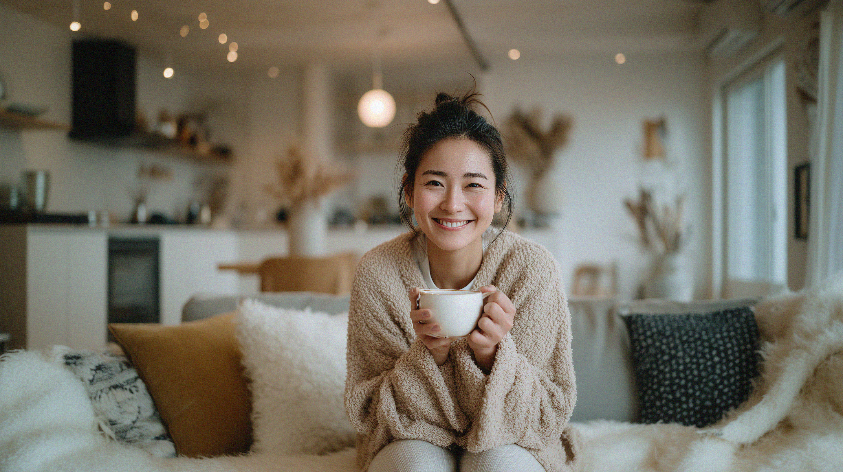 ボーンブロスを飲む女性4