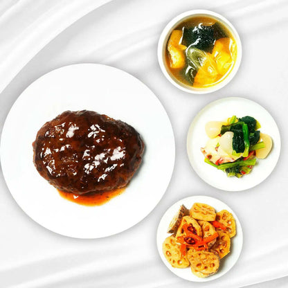 国産牛肉ハンバーグ　照り焼きソース.
